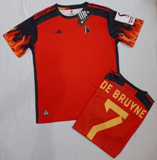 De Bruyne Belgium Football Soccer T-Shirt Jersey 2022-2023