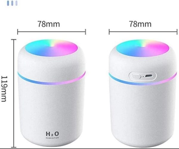 Cute Beautiful Heart Flipped Mini Led Air Humidifier For Car Home And Office - Image 8