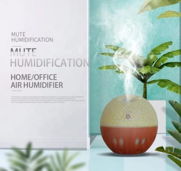 USB Air Humidifier Electric Aroma Diffuser Mist Wood Grain 130ML Oil Aromatherapy Mini 7 LED Light humidifiers