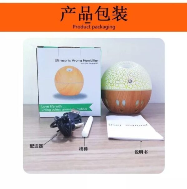 USB Air Humidifier Electric Aroma Diffuser Mist Wood Grain 130ML Oil Aromatherapy Mini 7 LED Light humidifiers - Image 5