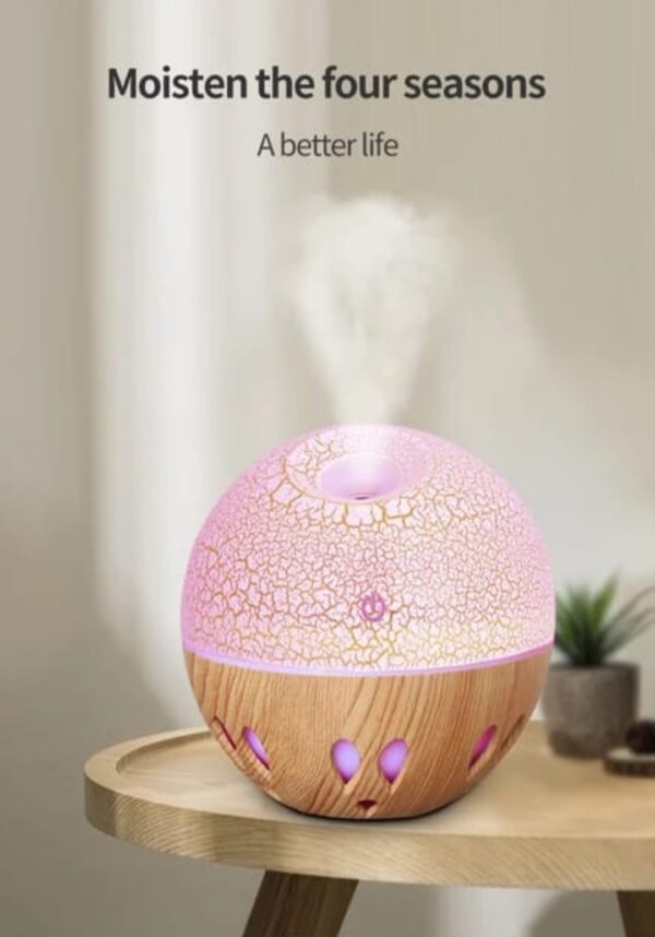 USB Air Humidifier Electric Aroma Diffuser Mist Wood Grain 130ML Oil Aromatherapy Mini 7 LED Light humidifiers - Image 8