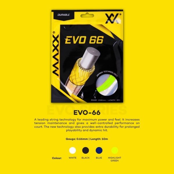 Maxx EVO 66 Badminton Racket String - Image 2