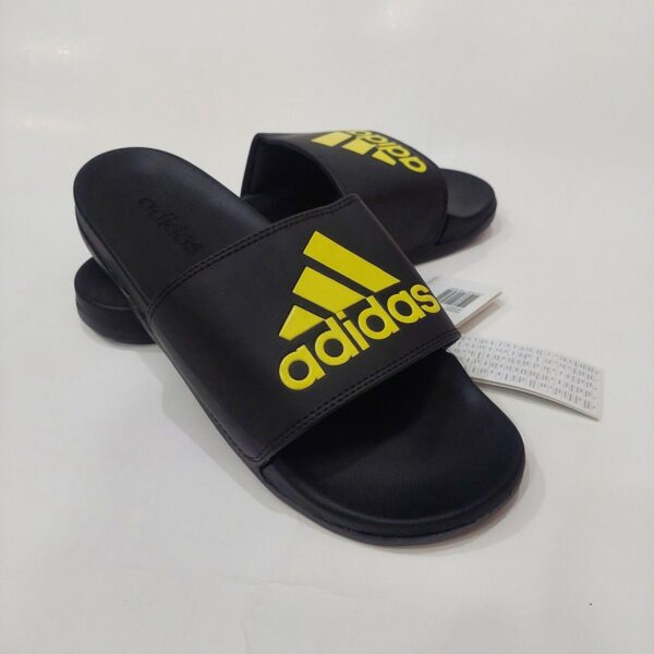 Adidas logo Adilette Slides - Black/Yellow