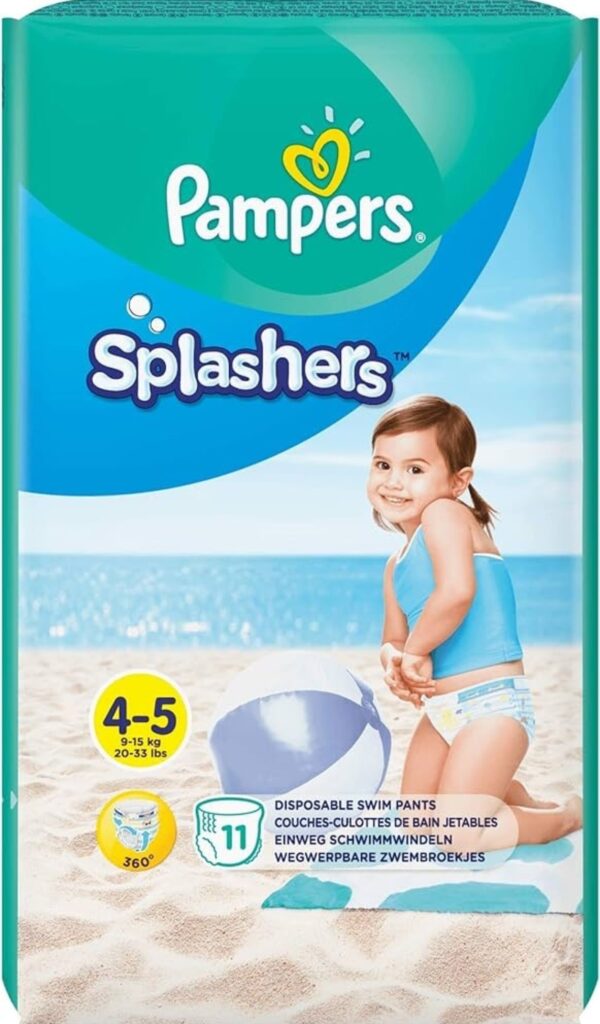 Pampers Splashers, Size 4-5, 9-15 kg, Carry Pack, 11 Swim Diapers