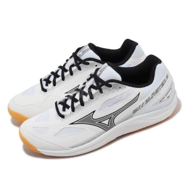 Mizuno Sky Blaster 3 white black men badminton sports shoes