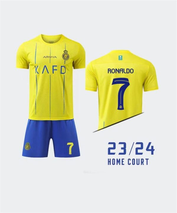 Nike Al Nassr Ronaldo Football Kit WITH SHORTS 2023/24 PREMIUM QUALITY