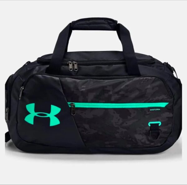 Under Armour Undeniable 4.0 Gym Duffle Bag - Black/Camo/Sea Green - Image 2