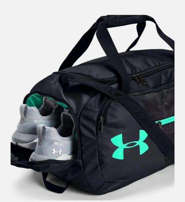 Under Armour Undeniable 4.0 Gym Duffle Bag - Black/Camo/Sea Green - Image 4