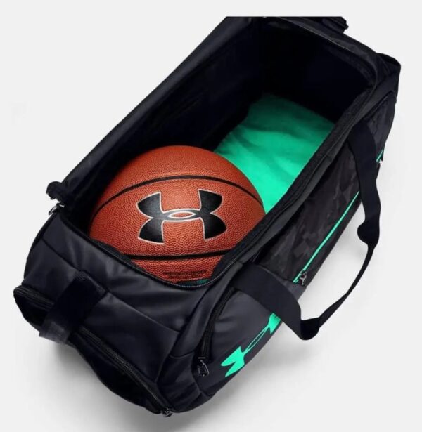 Under Armour Undeniable 4.0 Gym Duffle Bag - Black/Camo/Sea Green - Image 3