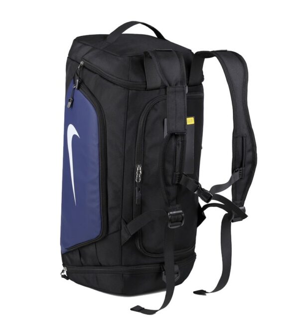 Nike Brasilia Gym Duffel Bags - Black/Blue - Image 2