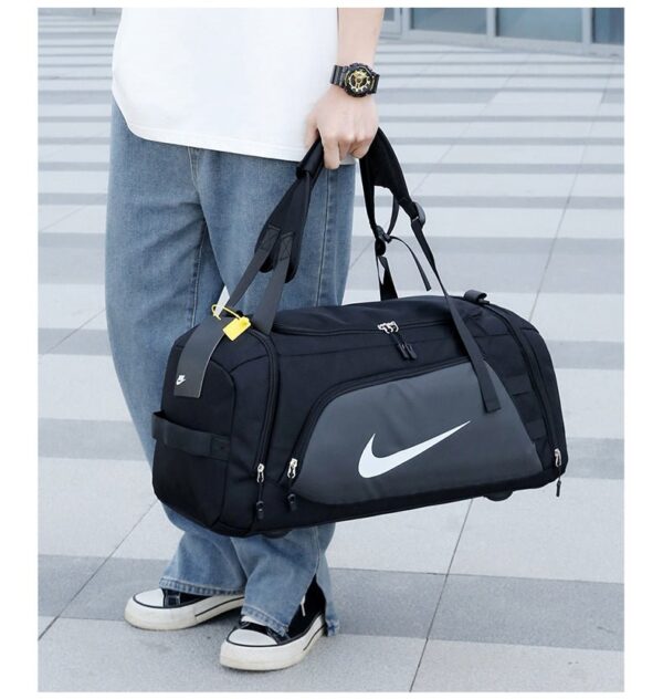 Nike Brasilia Gym Duffel Bags - Black/Grey - Image 2