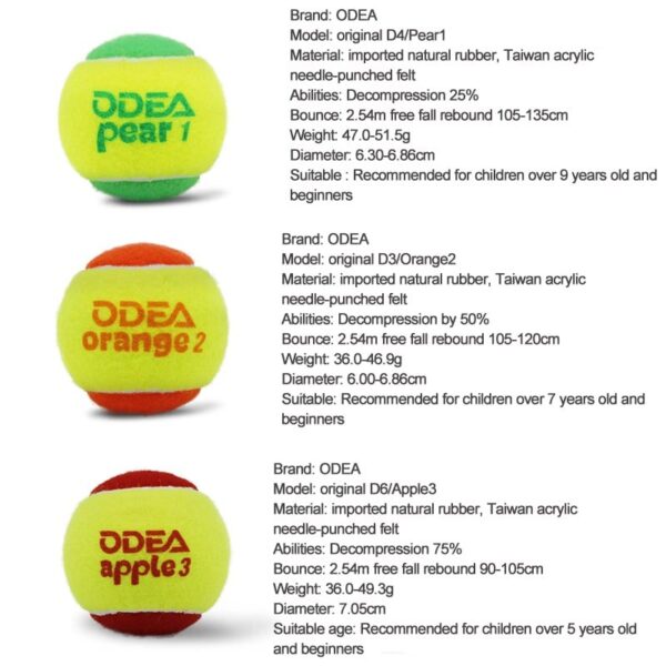 ODEA Green Beginner Child Transition Tennis Ball - Image 2