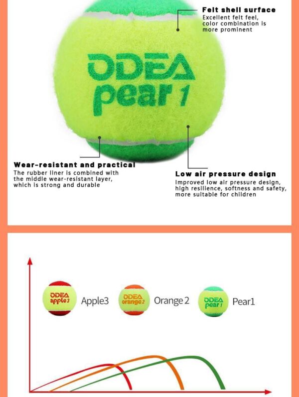 ODEA Green Beginner Child Transition Tennis Ball - Image 3