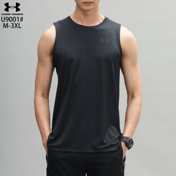 Men's UA Imported HeatGear Sleeveless - Black - Image 4