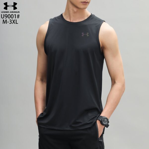 Men's UA Imported HeatGear Sleeveless - Black - Image 6