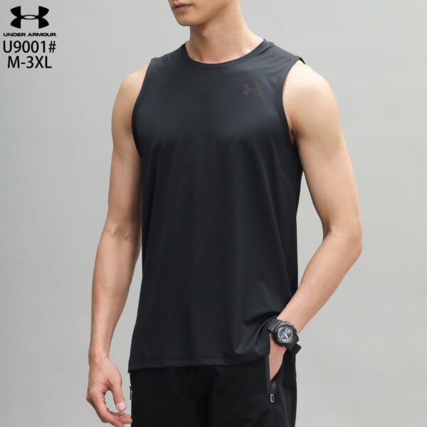 Men's UA Imported HeatGear Sleeveless - Black - Image 2