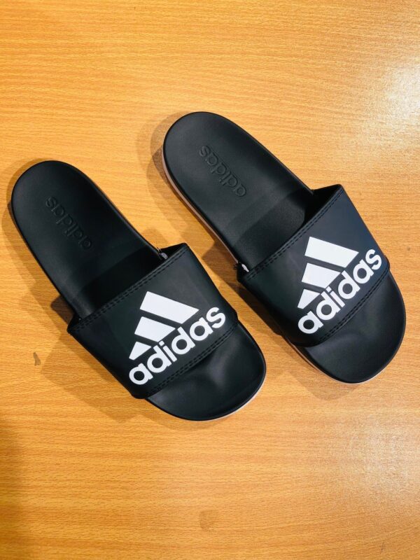 Adidas logo Adilette Slides - Black/White