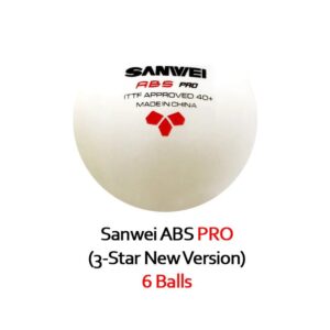 Sanwei 40+3 Star ABS Pro Table Tennis Balls (6 Pack)