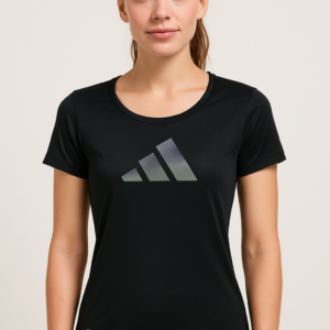 Adidas 3 Bar Logo Women Tee – Black