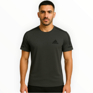 Adidas Essential 3 Stripes Premium Tshirt - Charcoal